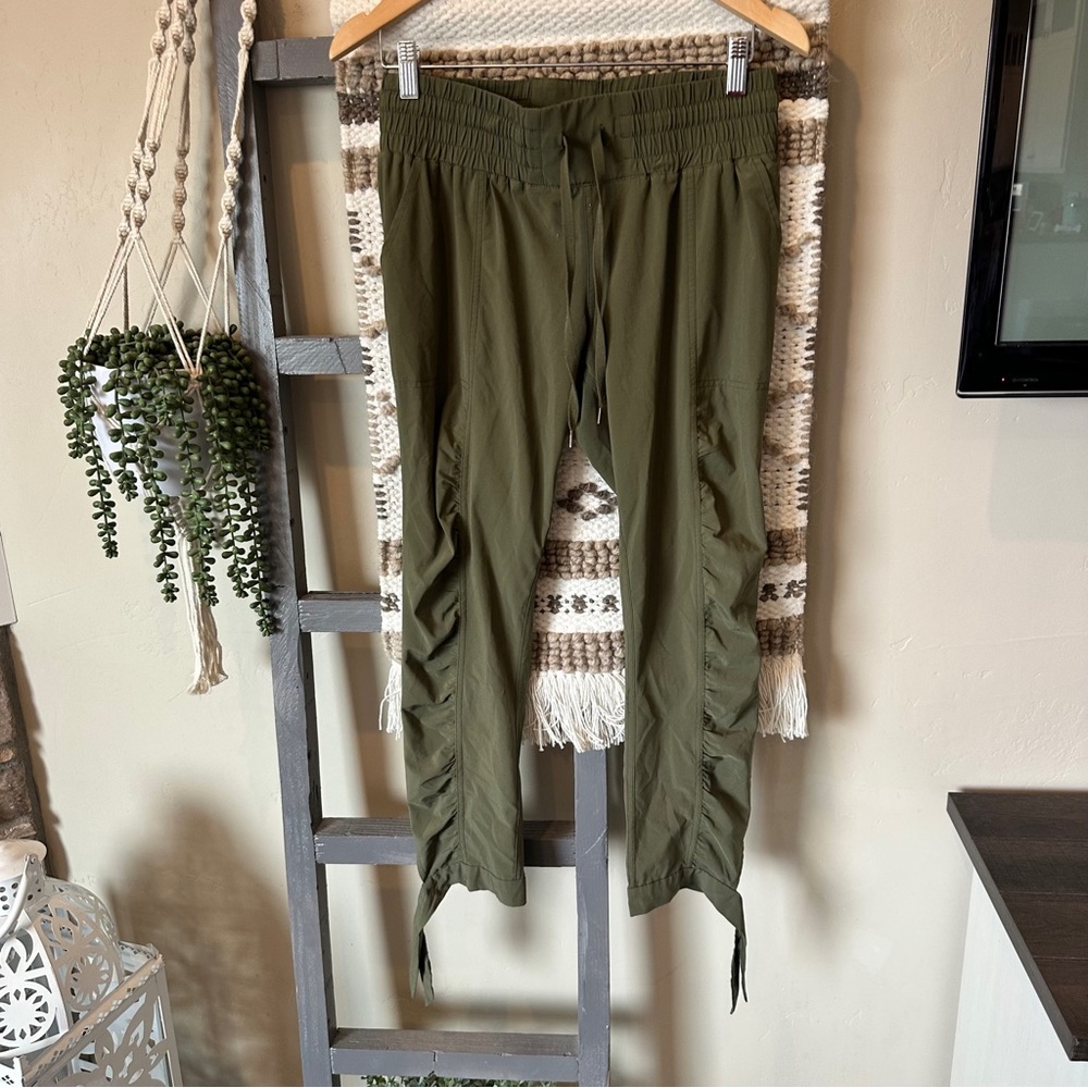 Prana Women’s Tie Bottom Joggers Green Size Small #449